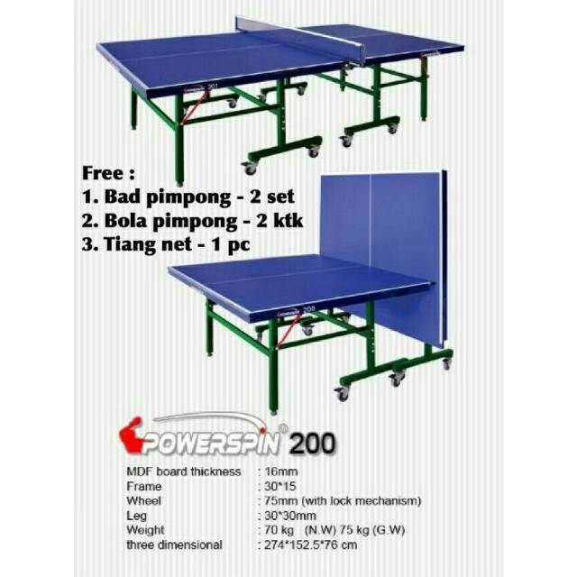 Harga Meja  Pingpong Power Spin Perodua g