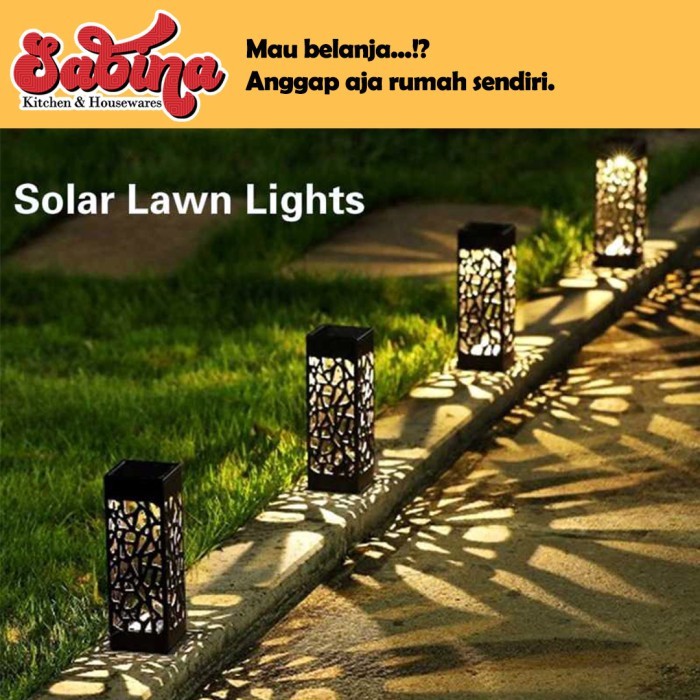 Lampu Hias Taman Outdoor Tancap Portabel Solar Panel Tenaga Surya