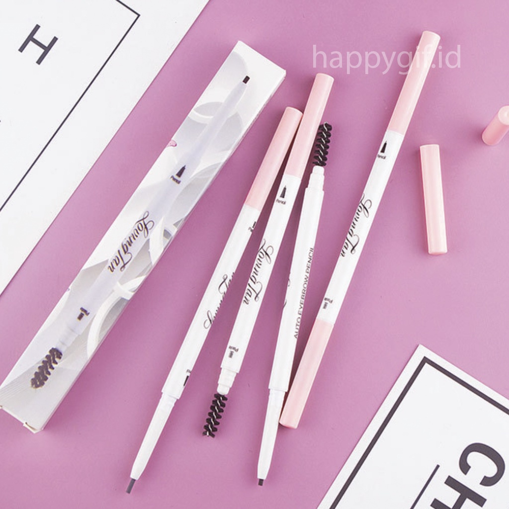 DNM Pensil Alis Original 1,5mm Eyebrow 2 in 1 Kepala Ganda 6 Warna Berfungsi Membingkai Alis Dengan Rapih  LA052