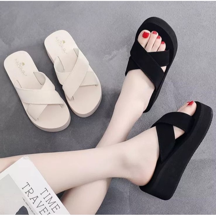 SANDAL WANITA WEDGES SPON SILANG ZMISTUO