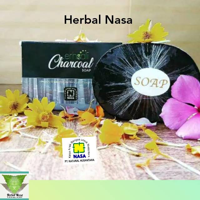 SABUN MUKA ERHSALI CHARCOAL - MENGHILANGKAN FLEK HITAM