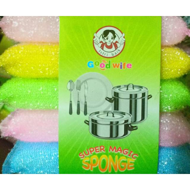 ~MSTH~ SPONS CUCI PIRING WARNA WARNI SERBAGUNA