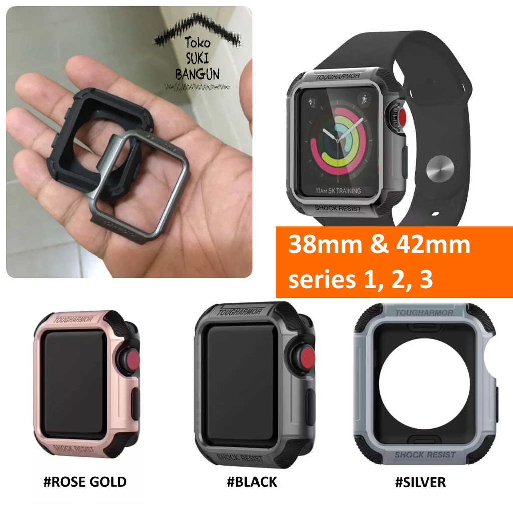 Bumper Case TOUGH ARMOR Solid Rubber for Apple Watch 38mm 42mm