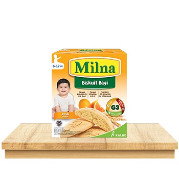 Milna Biskuit Bayi Makanan Cemilan Kering Usia 6 Bulan Kemasan 65 dan 130 Gram