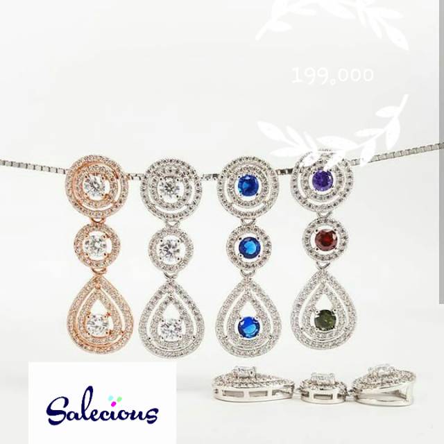 liontin lapis emas zircon italy asli