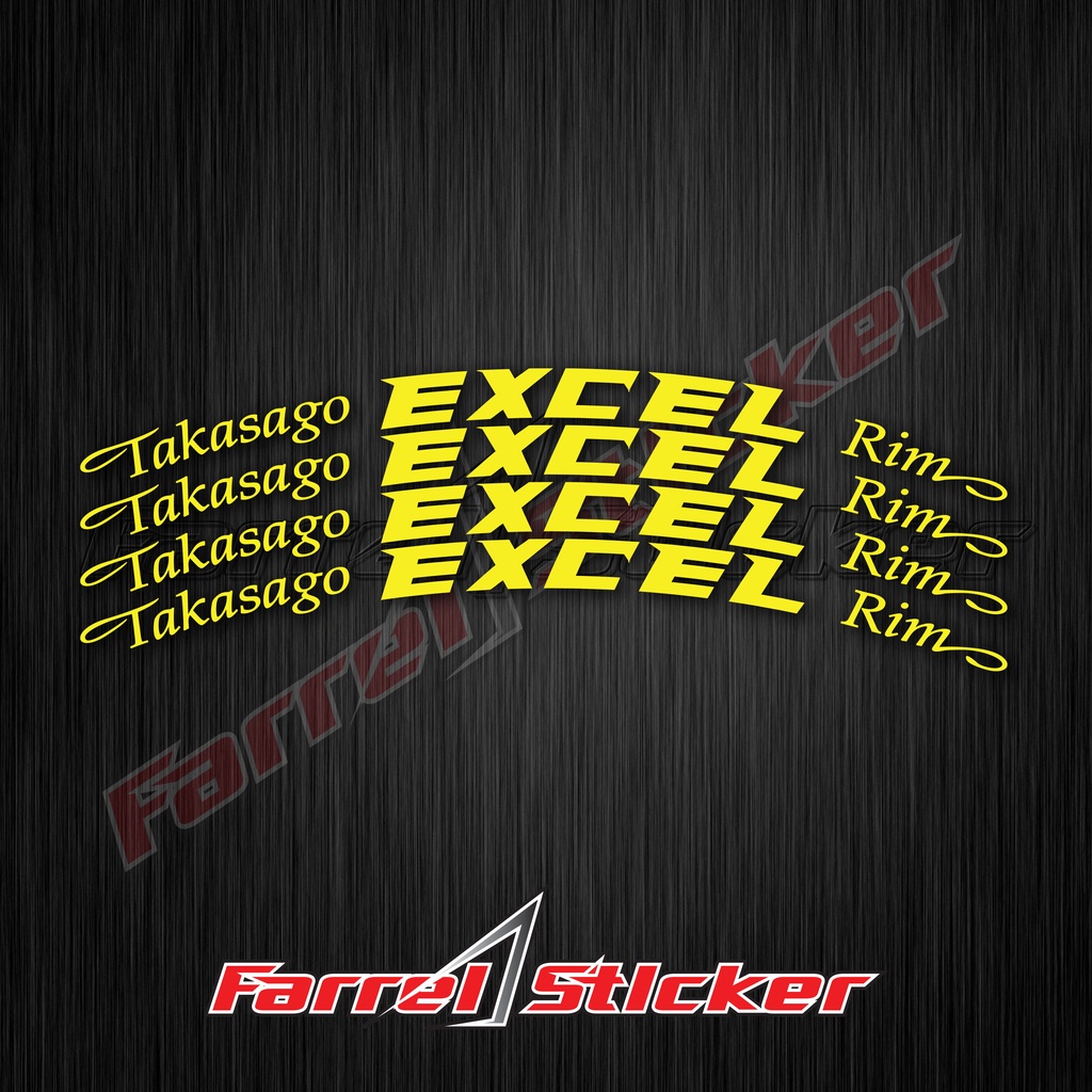 stiker velg sticker TAKASAGO EXCEL RIM