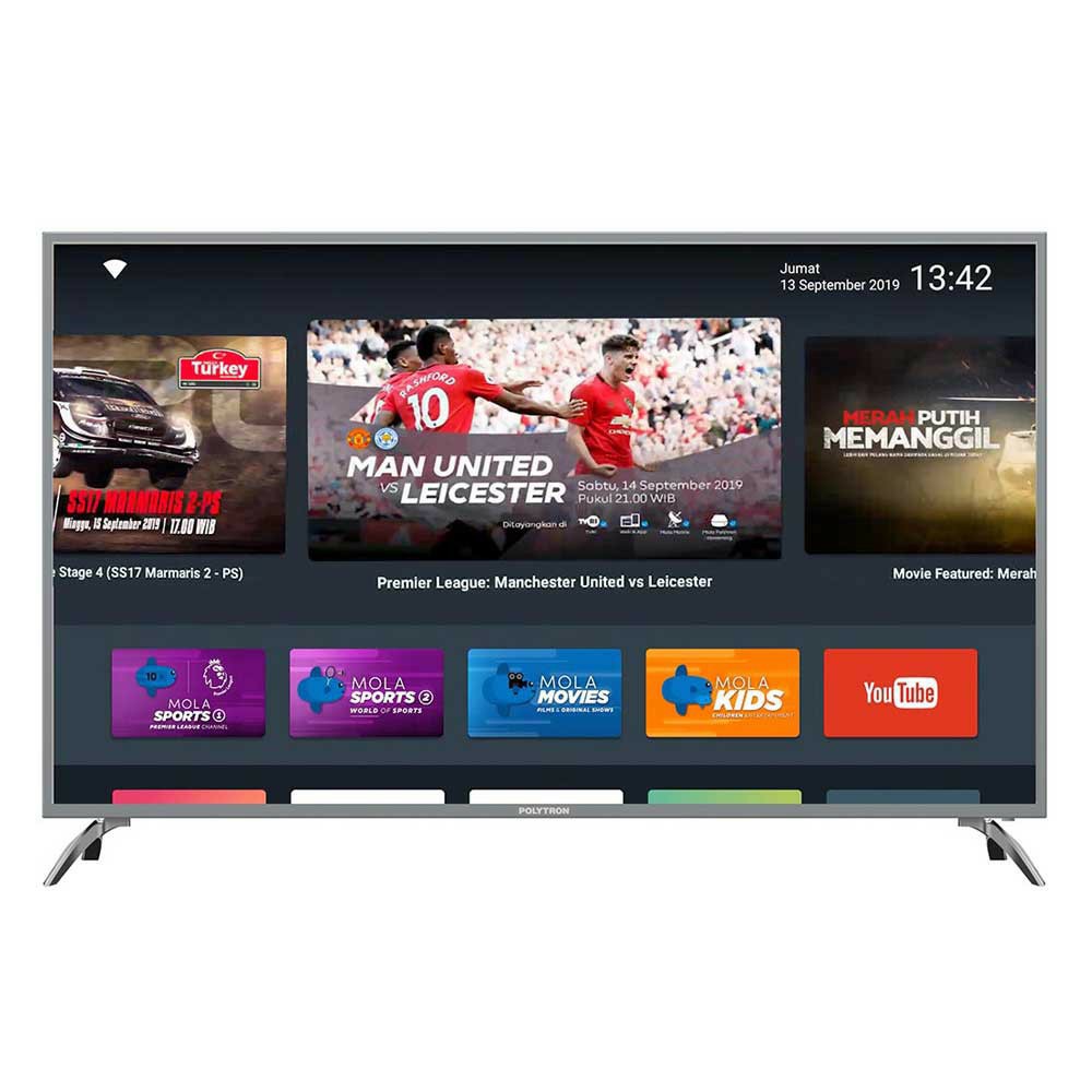 LED TV POLYTRON SMART ANDROID 39 INCH PLD 40AS8858 SATELITE RECEIVER DIGITAL