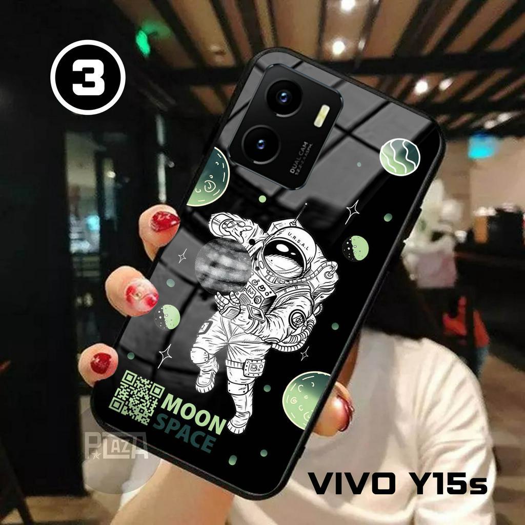 Softcase Glass SPACE [K62] for VIVO Y15s Terbaru CAMERA PROTECT Casing Handphone-Pelindung Handphone