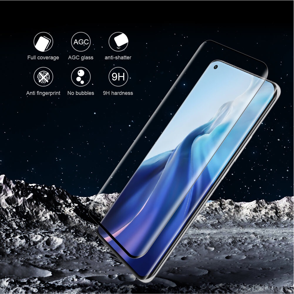 Tempered Glass Full List Black 3D Curved Xiaomi Mi 11 / Mi 11 Pro Anti Gores Kaca Full Cover Premium Quality