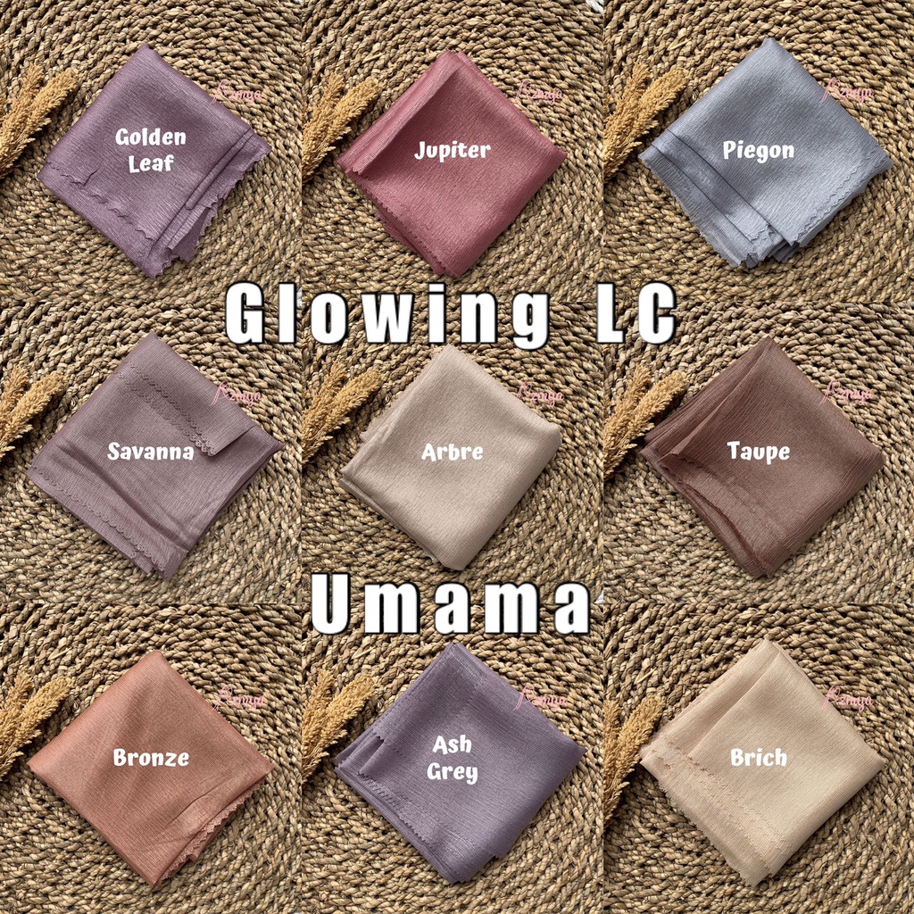 Jilbab Wisuda Pesta GLOWING PLAIN LC 110x110by UMAMA