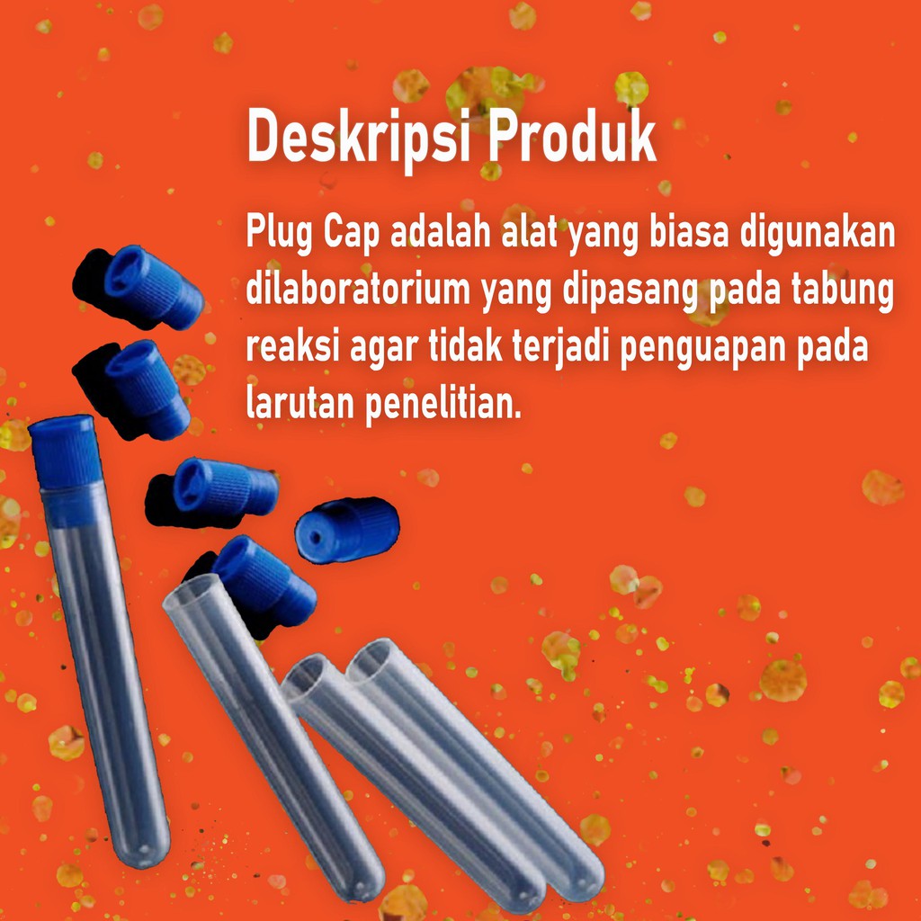 Plug Cap Test Tube KJ-717 - Tutup tabung reaksi biru (500pcs/bag)