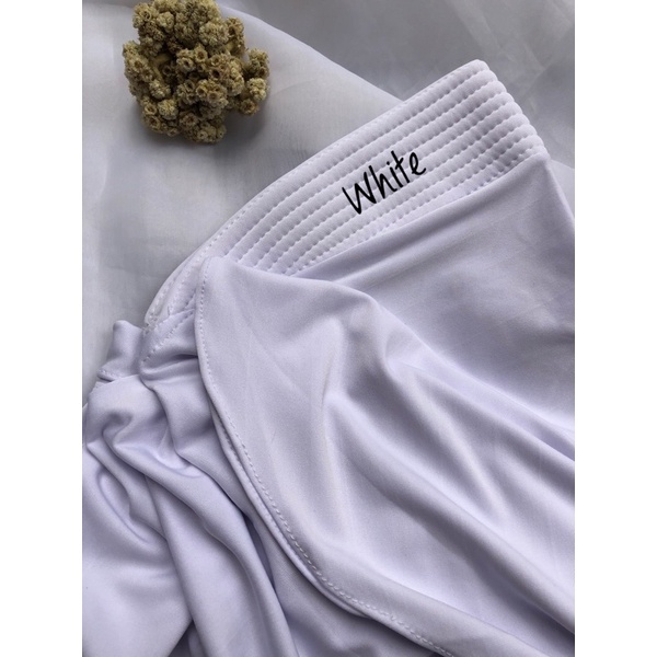 Bergo sport jersey High Quality menutup dada/Jilbab sport-White