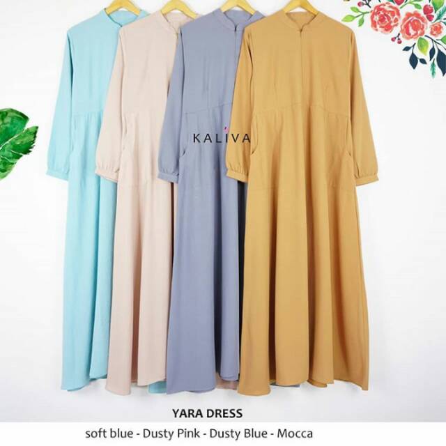 Baju Busana Pakaian Gamis Dress Crepe Polos Warna Colour Soft Blue Moca Blue Cream Ukuran S L M Xl Shopee Indonesia
