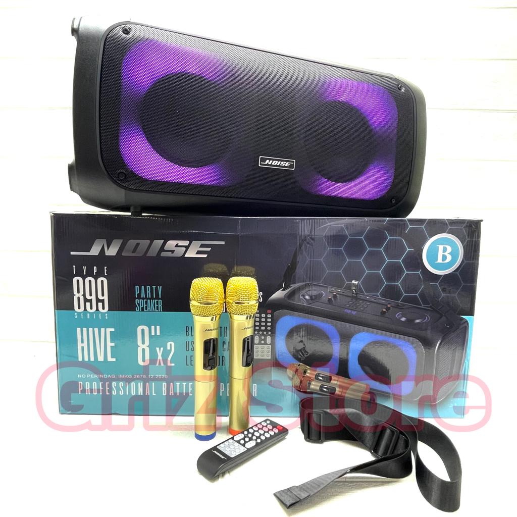 Speaker Portable Wireless Noise 899B HIVE / 899 B HIVE Original 8 inch x2 Bluetooth 899BHIVE