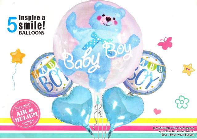 Balon set welcome baby boy foil