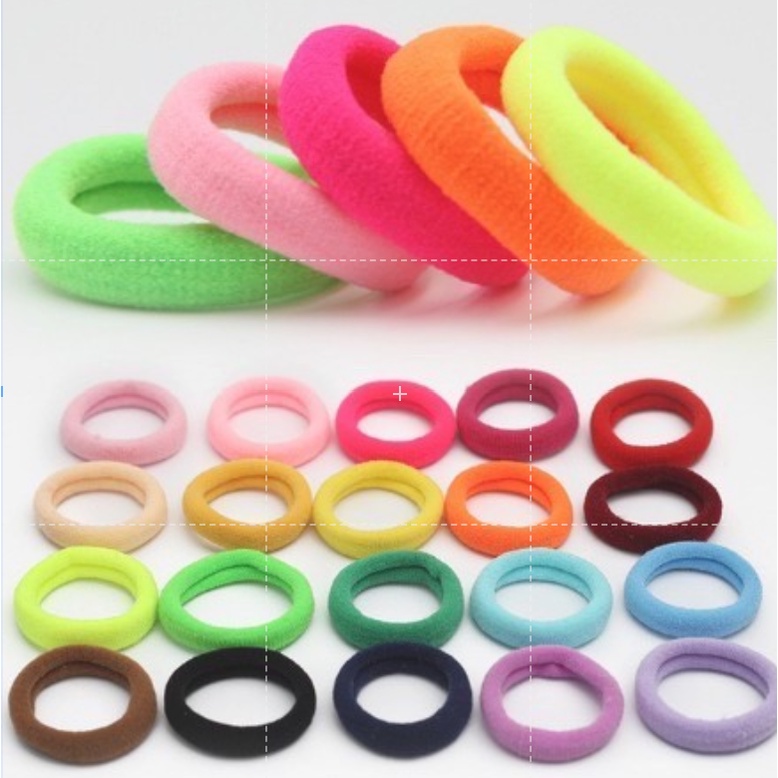 IKAT RAMBUT POLOS GELANG KUNCIRAN IKET HEAD-BAND LOT BAHAN KARET WARNA WARNI MURAH AWET IMPORT - BF / IR024-HEAD BAND