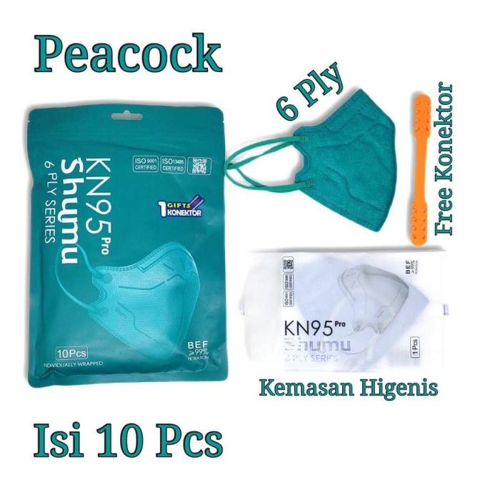 Masker KN95 Shumu Pro 6 PLY Tebal Original Premium Masker SATUAN 90-kebunapple Kualitas Baik