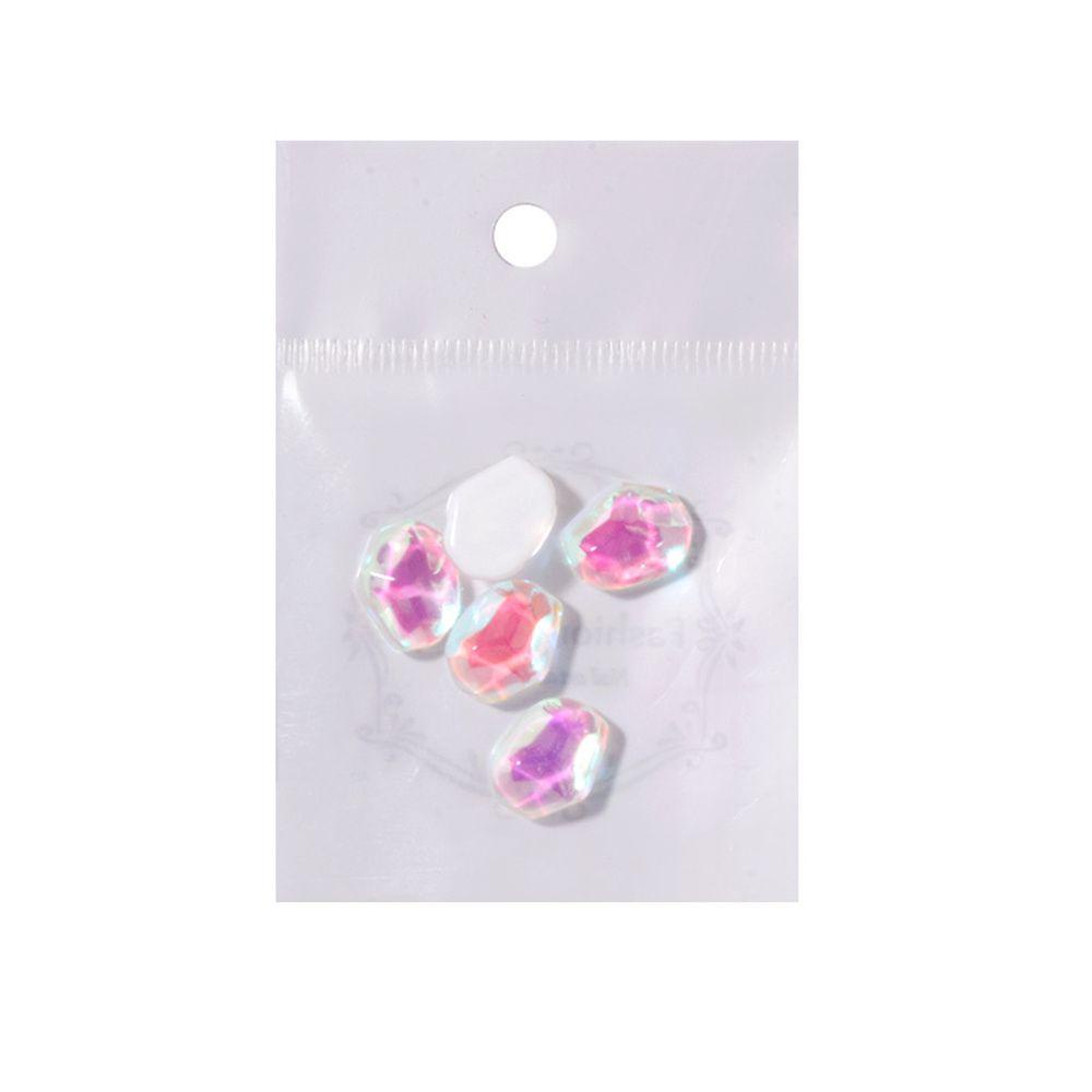 Chookyy 5pcs Nail Rhinestones Nail Aksesoris Manicure Aurora Flatback Shiny Crystal Nail Art Dekorasi