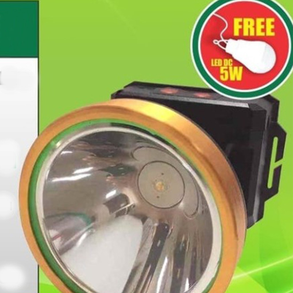 Senter Kepala Kawachi LY-3125 Headlamp Putih 12 Watt Gratis Bohlam