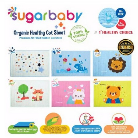 Perlak Bayi Sugar Baby Perlak Karet Bayi  SUGAR BABY ALAS Ompol ORGANIC SNI