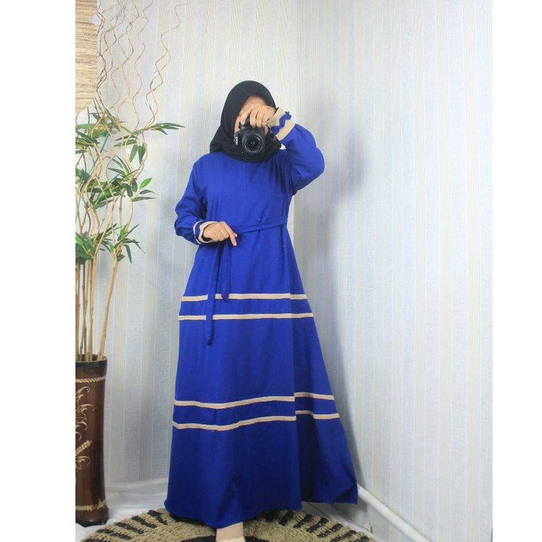 Gamis premium Itycrepe size L xxl jumbo big FAZWA Busana Muslim Wanita Syari modis baju uslim mrah adem original