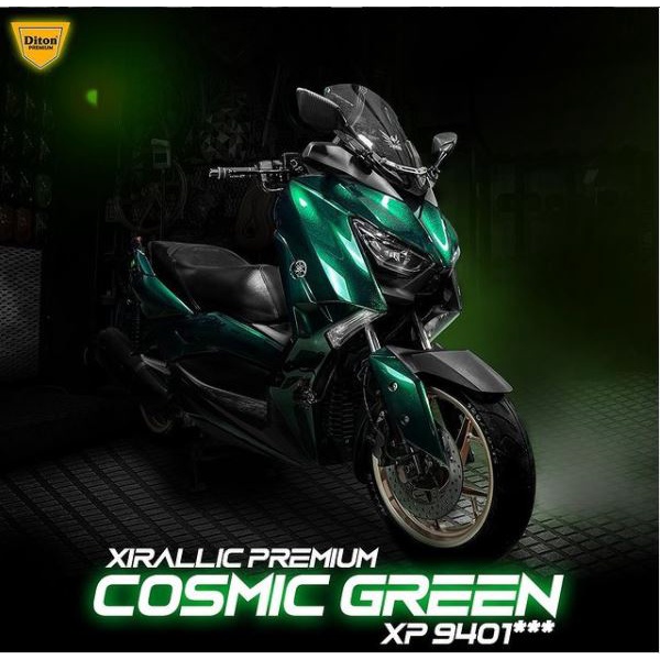 Pilox Diton Premium Xirallic Cosmic Green XP9401 XP 9401 400ml Warna Hijau Kosmik Sepeda Motor Mobil Velg Mesin Bodi