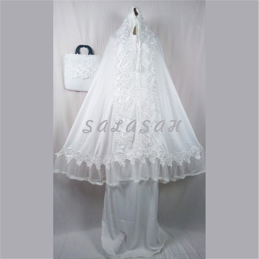 Mukena Bordir Cantik Renda Terbaru 2021 Mukena Sutra Original Mukena Muslimah Dewasa