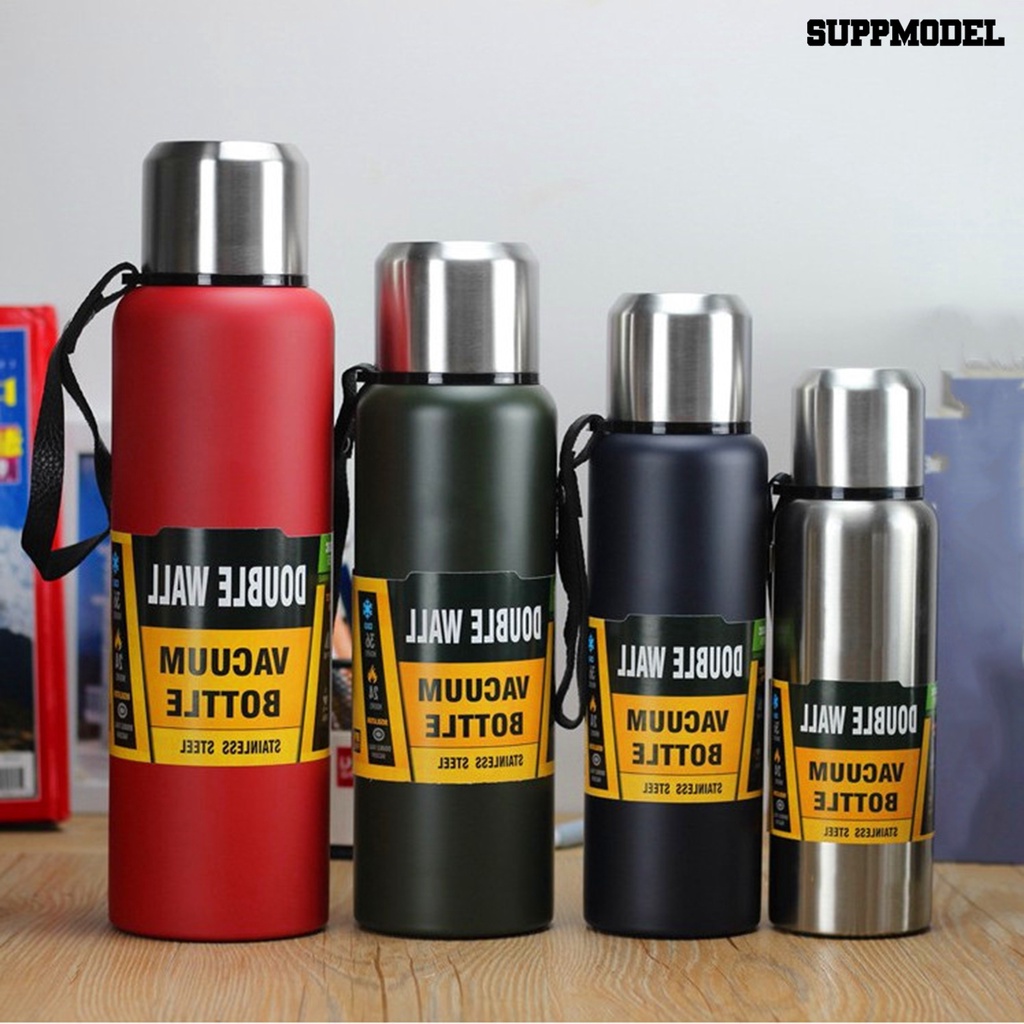 Botol Air Minum Vacuum Insulasi Panas 500ml Anti Bocor Portable Untuk Travel