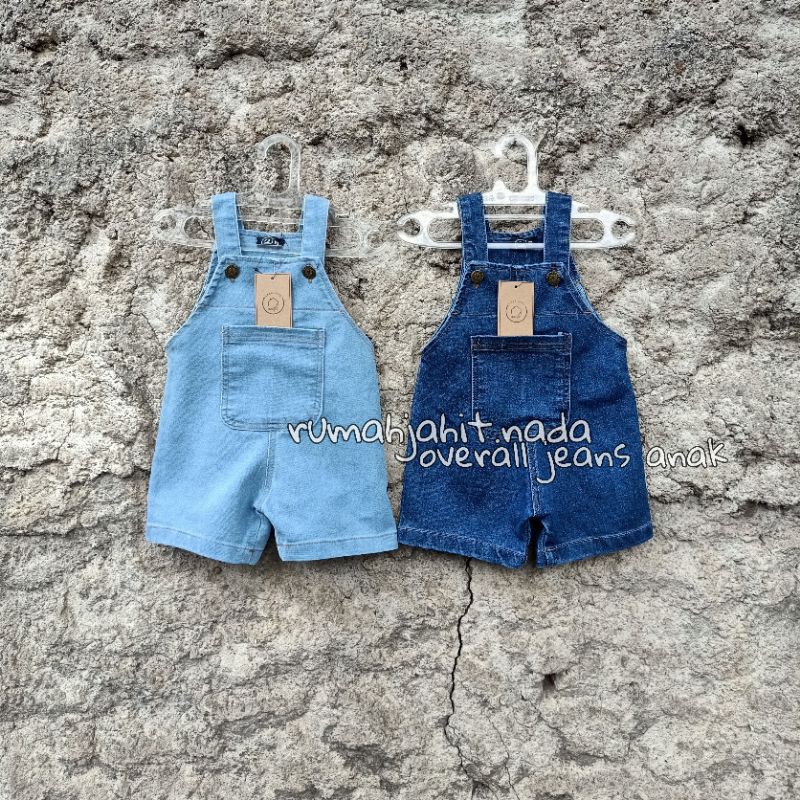 overall jeans anak unisex