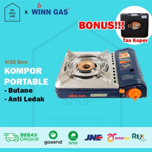 Kompor Gas Portable Anti Ledak Winn Gas W2S Double Safety Device