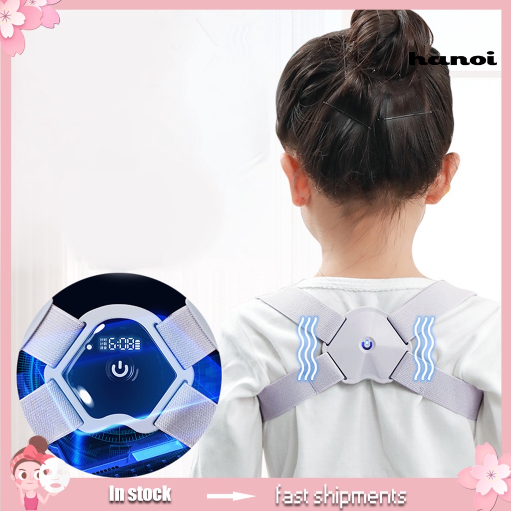 HQTM_Hunchback Correction Breathable Long Standby Smart Voice Reminder Scientific Efficient Back Corrector for Home