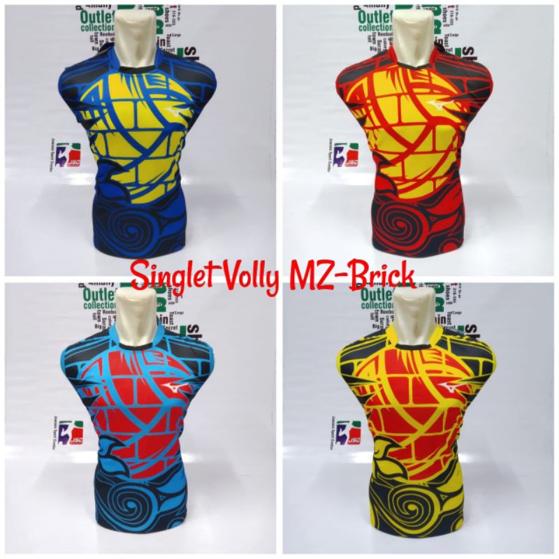 JERSEY VOLLY KAOS VOLI BAJU VOLLI PRINTING SINGLET NEW