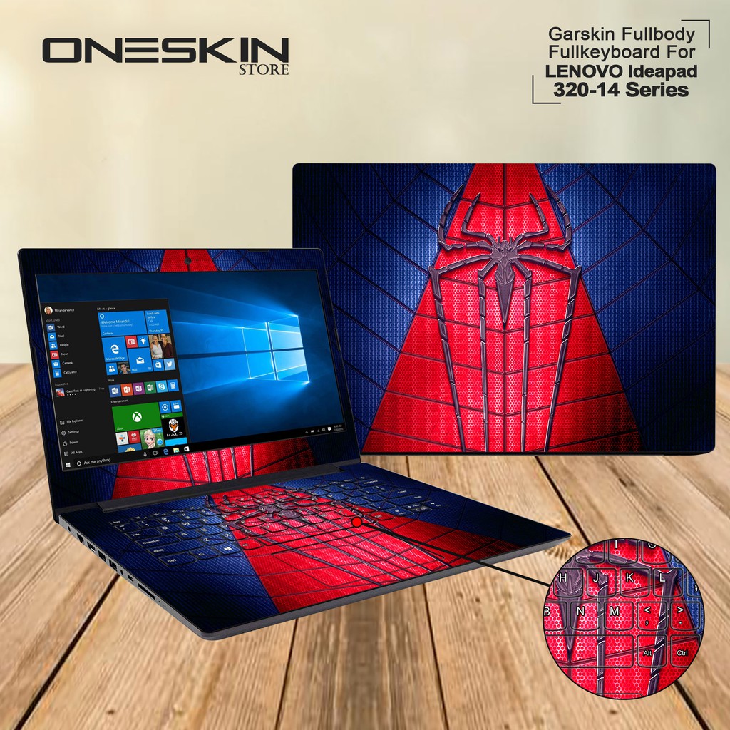 Garskin Laptop Cover Lenovo Ideapad 320-14IKB-80XK00-1SID 50ID 1ID Fullbody Fullkeyboard