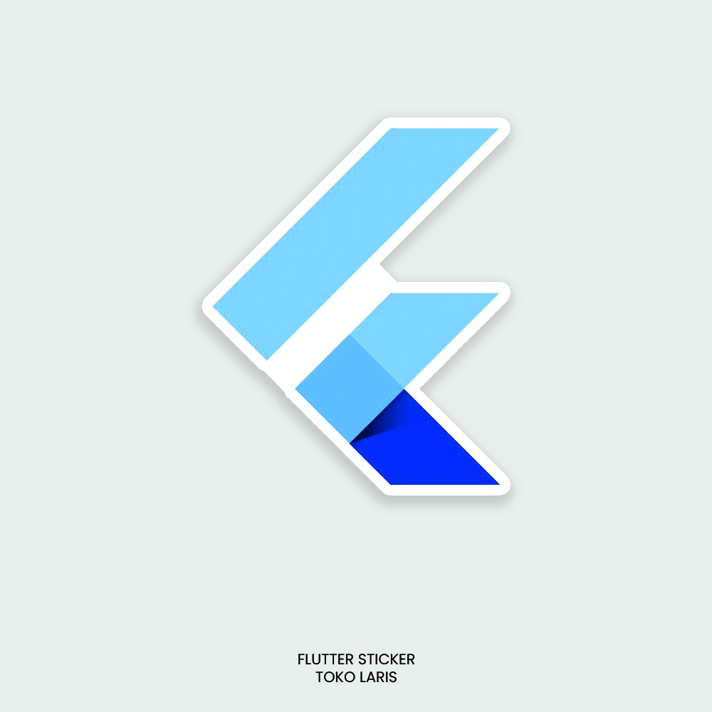 Sticker FLUTTER LOGO Untuk Sticker Laptop, Tumblr, Helm, Case