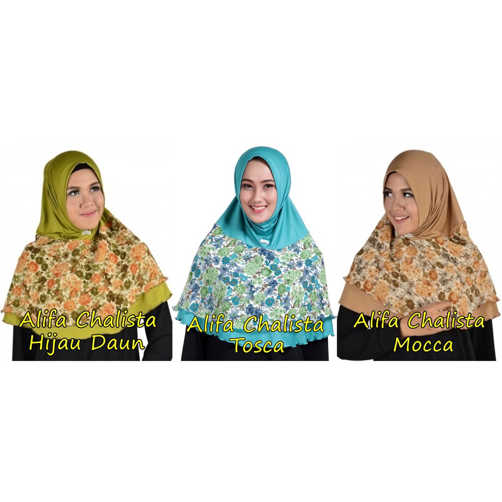 ALIFA CHALISTA / Jilbab Bergo Kerudung Hijab Instan Panjang