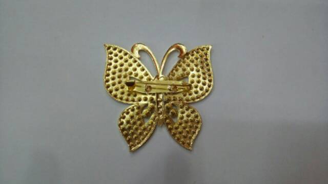 Pin Bros Metal Hiasan Berlian Buatan