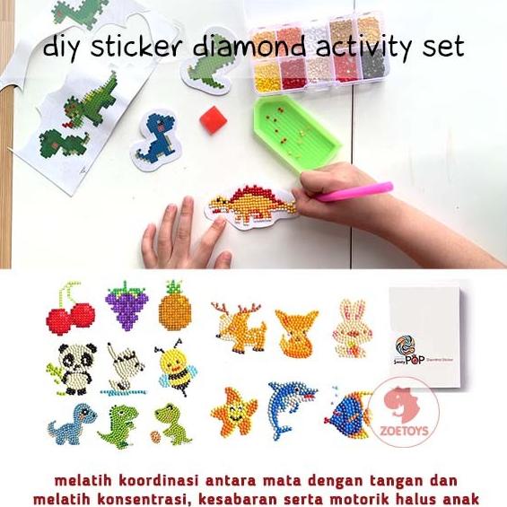 

Zoetoys DIY Sticker Diamond Activity set | Art and Craft Membuat Stick