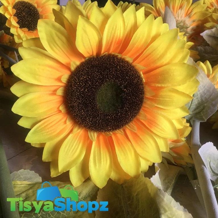 Sunflower Jumbo / Bunga Matahari Besar Artificial Bunga Plastik [ TANPA POT ] "PAS.30Ja22ᴶ"