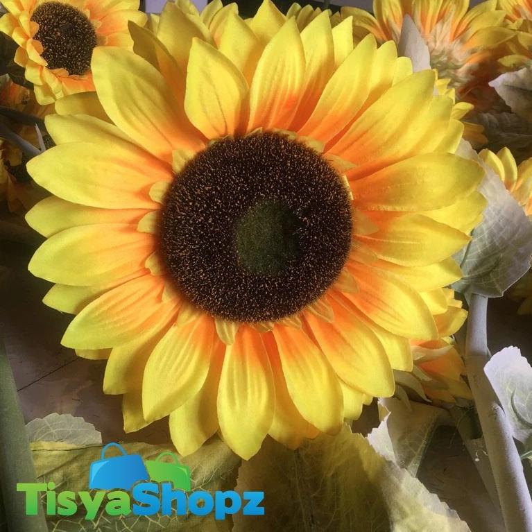 Sunflower Jumbo / Bunga Matahari Besar Artificial Bunga Plastik [ TANPA POT ] "PAS.30Ja22ᴶ"