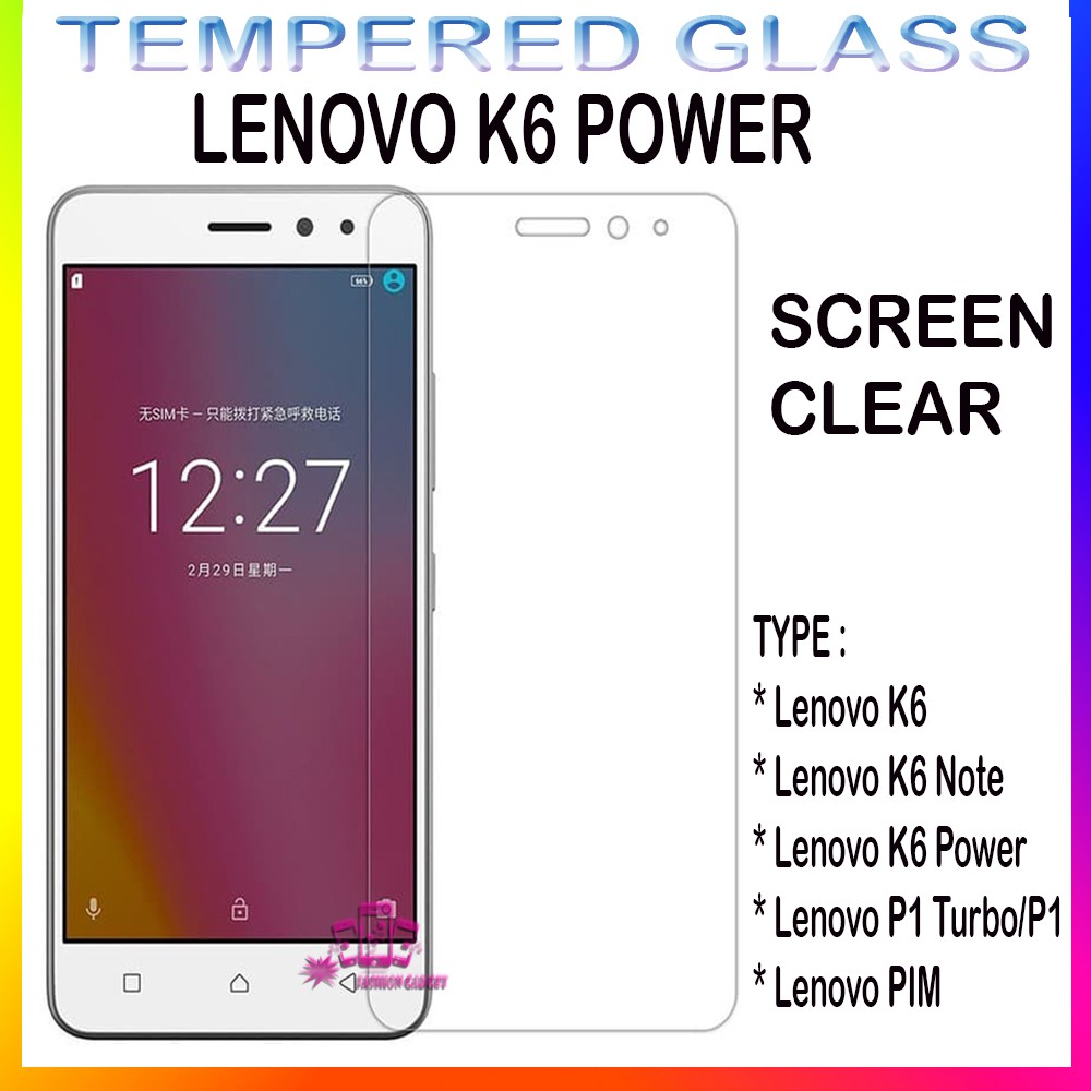 TEMPERED GLASS LENOVO K6 / LENOVO K4 NOTE A7010 / LENOVO K5 NOTE / LENOVO P1 TURBO / LENOVO P1 / LENOVO VIBE C A2020 ANTI GORES KACA TEMPER GLASS