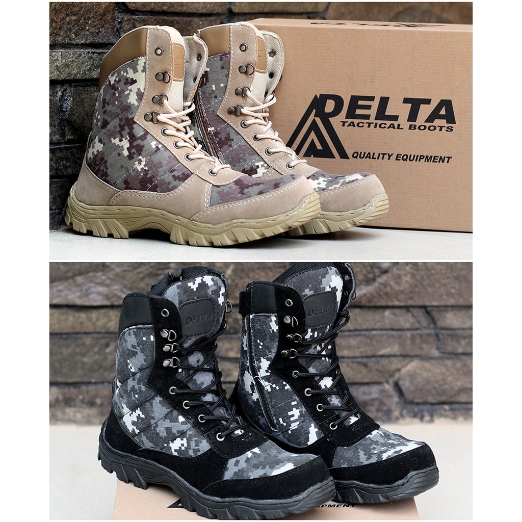 COD !!! Sepatu Pria Dlt Cordura Tactical Army High 8 Inc Boots Safety Hiking
