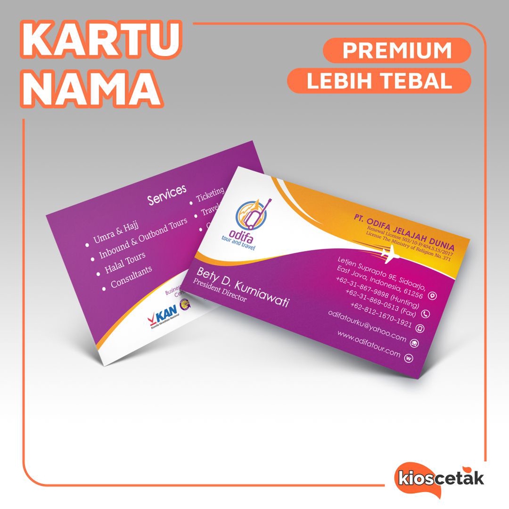 

Kartu Nama Kertas Tebal Custom Premium Business Card