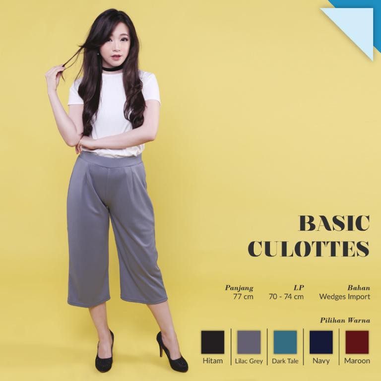 JANE COLLECTION || Celana Kulot Wanita 7/8 Celana Kerja Basic Cullotes Pants Scuba