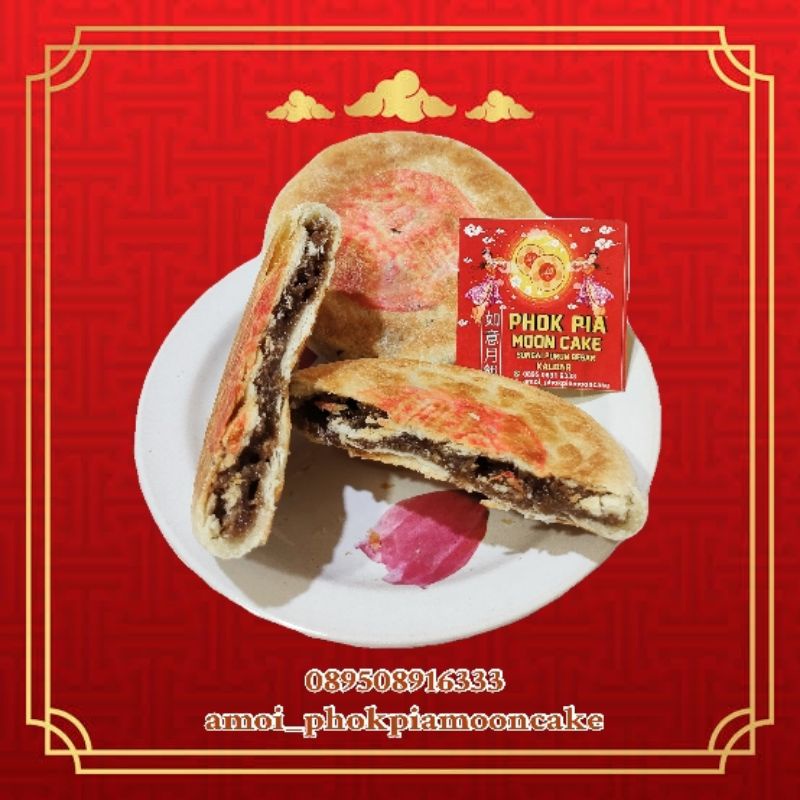 

KUE BULAN MOON CAKE Phok Pia Moon Cake 如意月饼 Kalimantan Barat ISI 10/PACK
