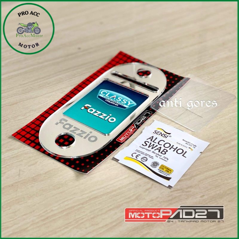 Motopad27 Garnis garnish spidometer  anti gores Yamaha Fazzio