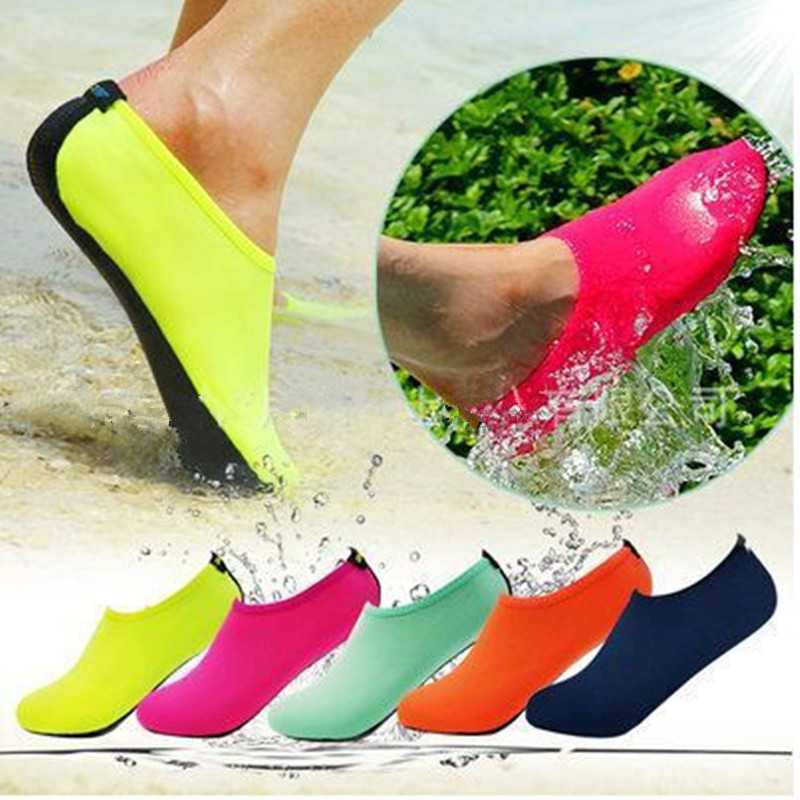 Sepatu Pantai Slip On Aqua Beach Slippers / Sepatu Pantai Pria Wanita Anti Karang Import Branded Olahraga Air Outdoor Karet Big Size Slip On Ootd / Sepatu Dewasa Outdoor Waterproof Anti Slip Hitam Lentur Ringan / Sepatu Slip On Pantai Casual Murah Ori