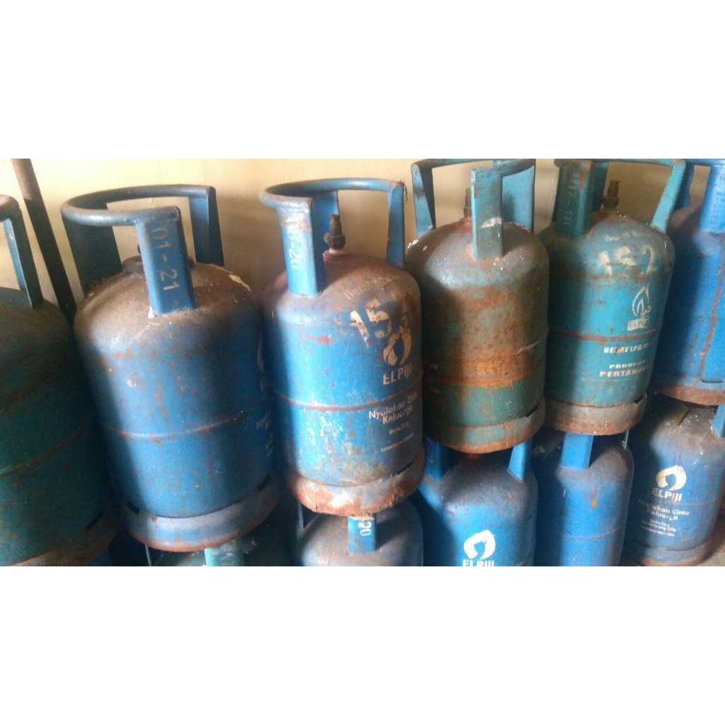 Tabung Gas Kosong LPG 12 kg si biru (Bekas)