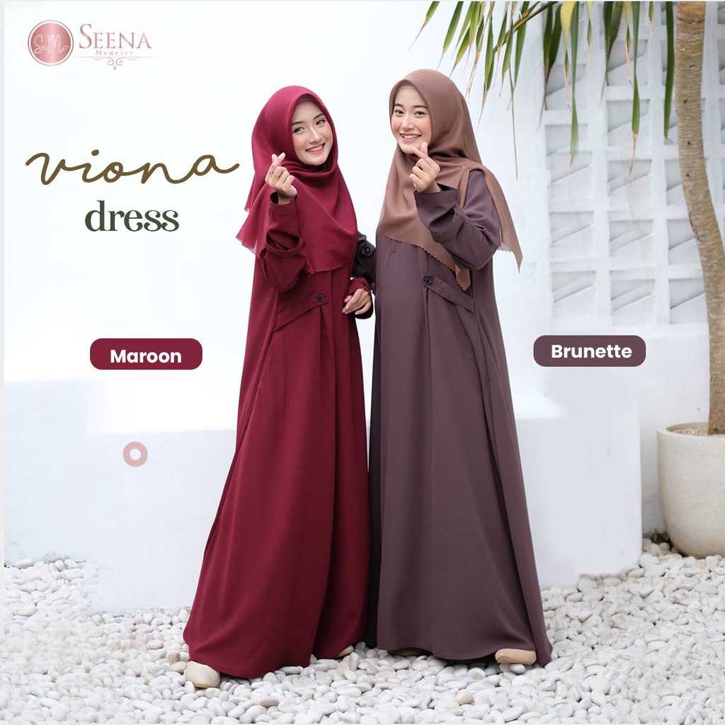TERLARIS Viona dress by seena modesty gamis simpel kekinian