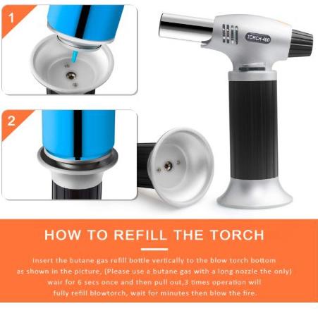 ubam701 KOREK GAS LAS KITCHEN BUTANE TORCH LIGHTER DAPUR CHEFF BS 400 KRA026 (•”̮ •)з 11