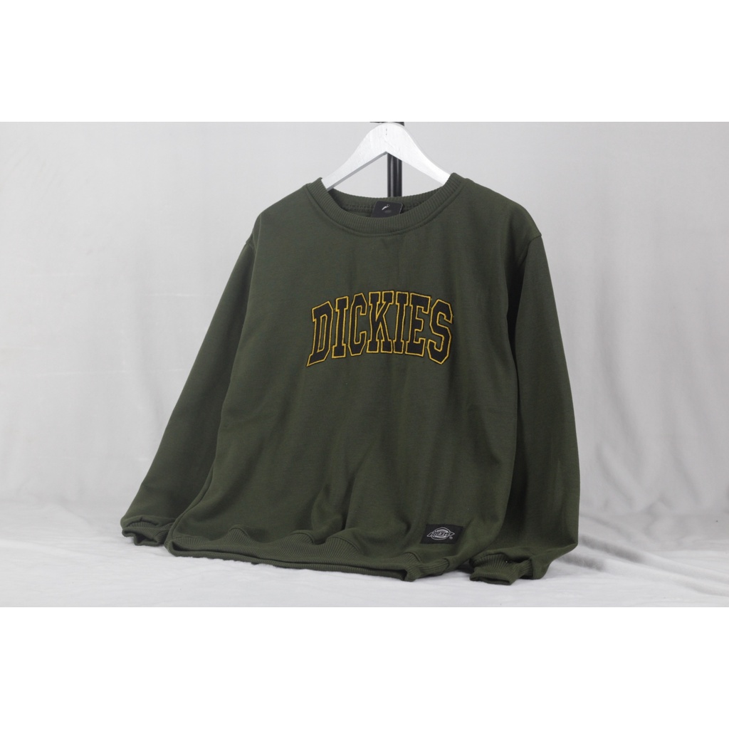 Sweater Pria/Sweatshirt Dickies Crewneck Putih Full/Sweater Pria Wanita Terbaru/Sweater Diskies/COD Bayar Di Tempat
